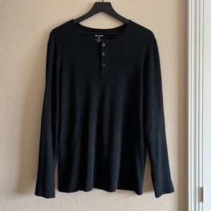 True Classic Long-sleeve Waffle Henley Shirt